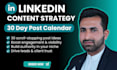 custom linkedin content strategy and 30 day post calendar