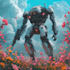 make a mecha robot art and illustration