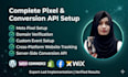 do setup  facebook pixel, setup conversion API, event tracking