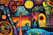 create cartoon doodle art illustration for your project