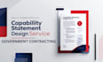 design a government capability statement for mbe wbe wosb sdvosb, 8a, sba