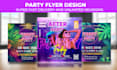 premium party flyer, event travel, shop flyer, and poster design
