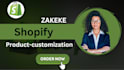 setup zakeke, customily, for shopify product customization