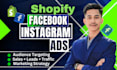 setup shopify facebook ads and instagram ads campaign