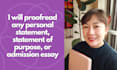 proofread any personal statement or admission essay
