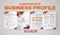 create corporate business profile, proposals and reports
