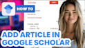 increase article citation on google scholar