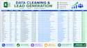 do data cleaning, web research, copy paste, scrub and contact list