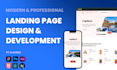design and develop modern professional landing page