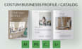 design costum business profile, business catalog, etc