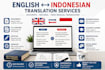 translate english to indonesian and indonesian to english