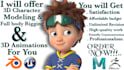 do 3d character modeling 3d cartoon modeling for 3d character animation