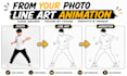 create 2d line art animation, hand drawn