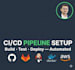 setup ci cd pipeline with github actions, gitlab, docker on cloud