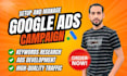 manage and setup google ads campaign adwords PPC campaigns