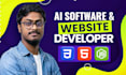 do ai software development, full stack website backend, front end developer