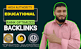create manually quality educational backlinks from high DR websites