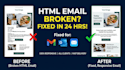 fix HTML email template errors for gmail, outlook and mobile