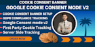 setup cookie consent v2, google consent mode v2,ga4 ,cookie consent banner setup
