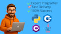 be your coder and do c language cpp c sharp java and python programing project