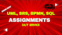 do database assignments, projects ,uml diagrams ,erd ,srs and sql