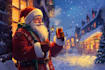 draw watercolor christmas card
