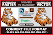 create vector tracing logo, vectorize image, raster to vector ai