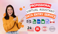 do fast data entry typing work job, excel data entry, web research, PDF to word
