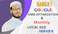 do the gbp optimization, gmb ranking, gbp setup, local SEO