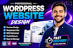 develop wordpress website design using elementor pro, business website