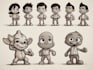 draw a cartoon character in a funny sketch