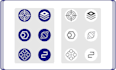 design modern unique and simple icons set