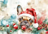 draw a watercolor christmas pet portrait
