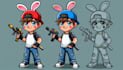 design a 2d vector cartoon character for you
