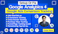 setup google analytics 4 ga4 ecommerc tracking, ga4 serverside tracking by GTM