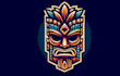 do modern style tiki mask mascot logo design service