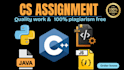 write code,scripts,assignments in python java c cpp and sql
