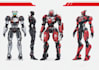 draw cyberpunk, sci fi, robot, mecha character concept art
