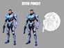 do a sci fi character art and sci fi character illustration
