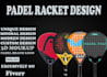 create your padel racket design and padel logo