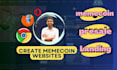 create landing, full website for meme coin, crypto projects, presale