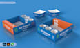 do modern packaging box design and 3d mockup