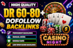 creat high quality SEO dofollow backlinks DR 50 to 90 plus
