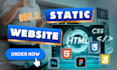 build a responsive static website using HTML, CSS and javascript