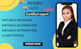 build your airtable, automate your task, database expert and consultant