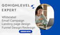be your ghl gohighlevel landing page, funnel design
