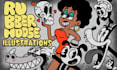 create retro cartoon illustrations in rubber hose style