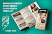 do a beauty salon, spa menu, dental, massage, medical brochure