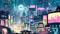 make futuristic cyberpunk, sci fi city for you
