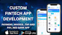 develop fintech app, neo bank app, payment app, invoice app, tap and pay app